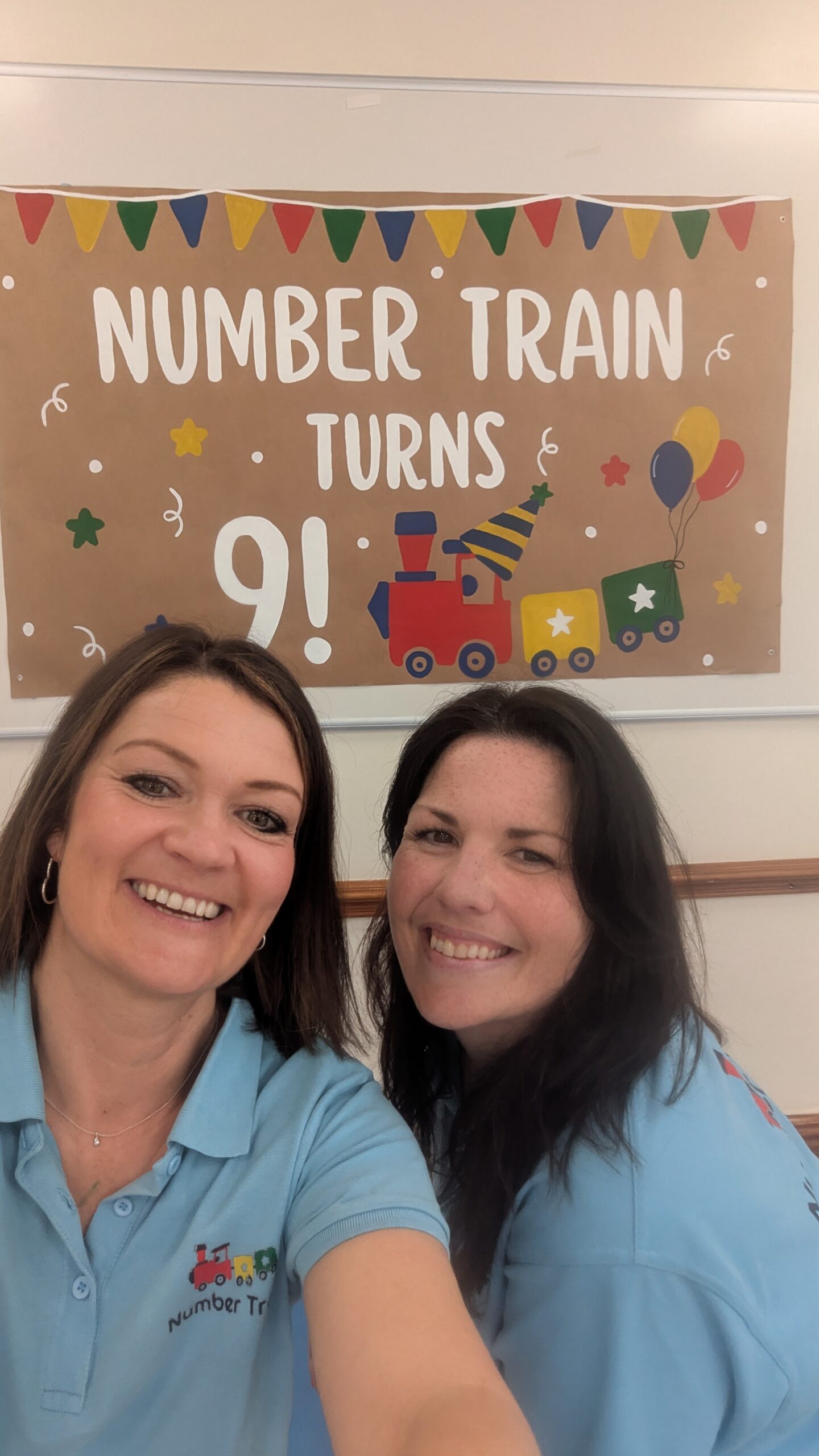Number Train turns 9 celebration banner